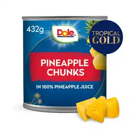 Morrisons Dole Tropical Gold Pineapple Chunks in Juice (432g) offer
