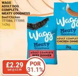 Bestway WAGG Adult dog complete meaty goodness Beef/Chicken offer