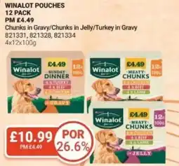 Bestway Winalot pouches Chunks in Gravy/Chunks in Jelly/Turkey in Gravy offer