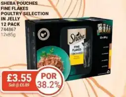 Bestway Sheba pouches fine flakes poultry selection in jelly offer