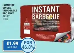 Bestway Homefire single disposable bbq tray offer