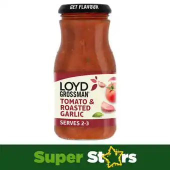 Asda Loyd Grossman Tomato & Roasted Garlic Pasta Sauce offer