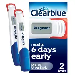 Morrisons Clearblue Digital Ultra Early Detection Pregnancy Test, 2 Tests offer