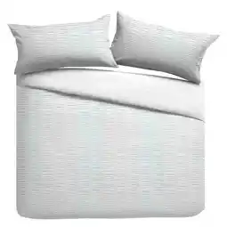 Morrisons Nutmeg Home White Crinkle Duvet Set Double offer
