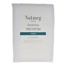 Morrisons Morrisons 100% Cotton White King Size Fitted Sheet offer
