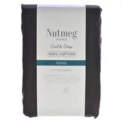 Morrisons Morrisons 100% Cotton Graphite Fitted Sheet King Size offer
