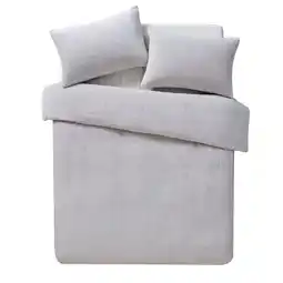 Morrisons Nutmeg Home Grey Teddy Fleece Duvet Set Double offer