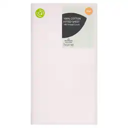 Morrisons Morrisons 100% Cotton Single Fitted Sheet Blush offer