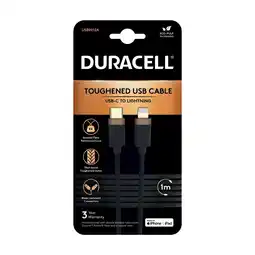 Morrisons Duracell 1M USB-C To Lightning Braided Cable USB9012A offer