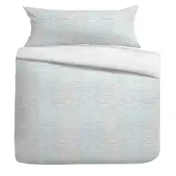 Morrisons Nutmeg Home White Crinkle Duvet Set Single offer