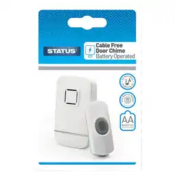 Morrisons Status Cable Free Battery Operated Door Chime White offer