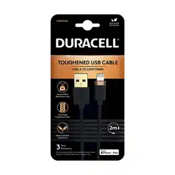 Morrisons Duracell 2M USB-A To Lightning Braided Cable USB7022A offer