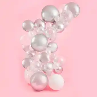 Morrisons Club Green Silver Balloon Arch offer