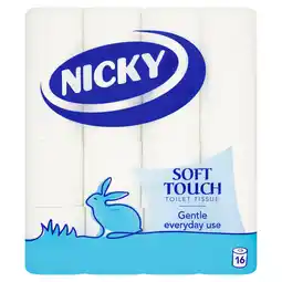 Iceland Nicky Soft Touch Toilet Tissue 16 Rolls offer