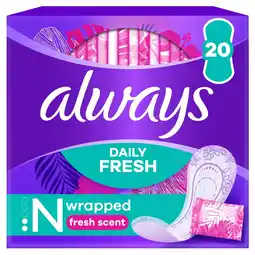 Morrisons Always Dailies Singles Panty Liners Fresh 20 liners offer