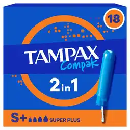 Morrisons Tampax Compak Super Plus Tampons with Applicator 18 pack offer