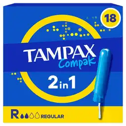 Morrisons Tampax Compak Regular Tampons with Applicator 18 pack offer