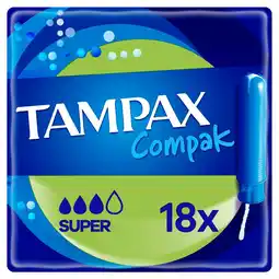 Morrisons Tampax Compak Super Tampons with Applicator 18 pack offer
