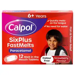 Morrisons Calpol 6+ Years Sugar Free Strawberry Fastmelts Paracetamol offer