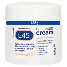 Morrisons E45 Moisturiser Lotion, Body, Face And Hand Lotion For Very Dry Skin 125g offer