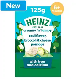 Morrisons Heinz Cauliflower Broccoli & Cheese Multigrain Porridge 6+ Months 125g offer