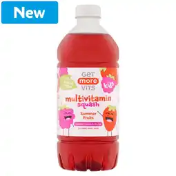 Morrisons Get More Vits Multivitamin Squash Summer Fruits 750ml offer