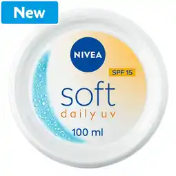Morrisons NIVEA Soft Daily UV Moisturiser for Face Hand & Body SPF15 100ml offer