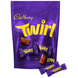 Tesco CADBURY TWIRL POUCH 270g offer