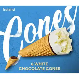 Iceland Iceland 6 White Chocolate Cones 360g offer