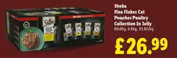 Lidl Sheba Fine Flakes Cat Pouches Poultry Collection In Jelly offer