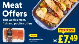 Lidl 4 Scottish Salmon Fillets offer