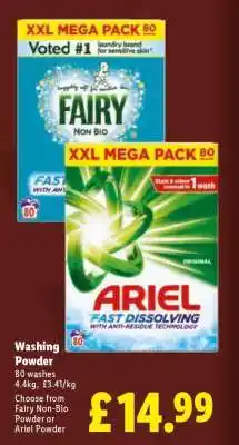 Lidl Washing Powder offer