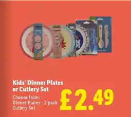 Lidl Kids’ Dinner Plates or Cutlery Set offer