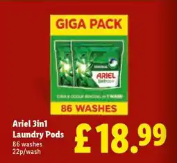 Lidl Ariel 3in1 Laundry Pods offer