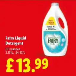 Lidl Fairy Liquid Detergent offer