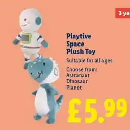 Lidl Playtive Space Plush Toy offer