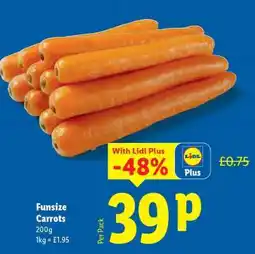 Lidl Funsize Carrots offer