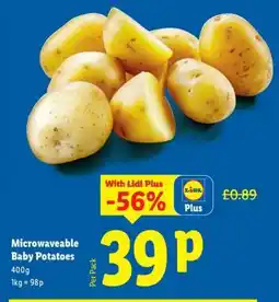 Lidl Microwaveable Baby Potatoes offer