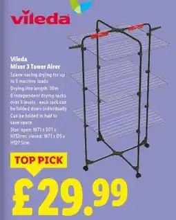 Lidl Vileda Mixer 3 Tower Airer offer