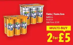 Lidl Fanta / Fanta Zero offer