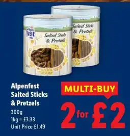 Lidl Alpenfest Salted Sticks & Pretzels offer