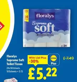 Lidl Floralys Supreme Soft Toilet Tissue offer