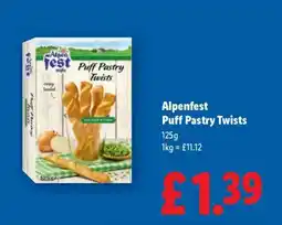 Lidl Alpenfest Puff Pastry Twists offer