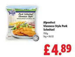 Lidl Alpenfest Viennese Style Pork Schnitzel offer