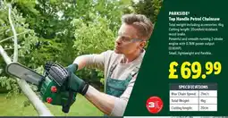 Lidl PARKSIDE Top Handle Petrol Chainsaw offer