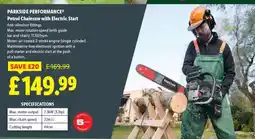 Lidl PARKSIDE PERFORMANCE Petrol Chainsaw with Electric Start offer
