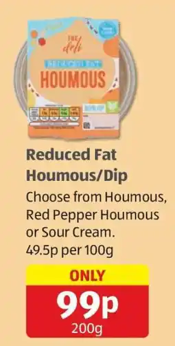 Aldi Reduced Fat Houmous/Dip offer