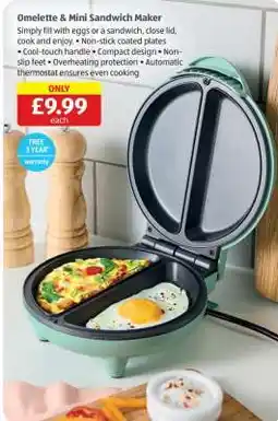 Aldi Omelette & Mini Sandwich Maker offer