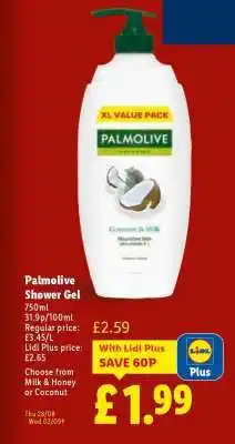 Lidl Palmolive Shower Gel offer