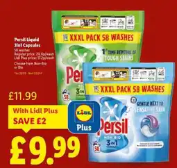 Lidl Persil Liquid 3in1 Capsules offer